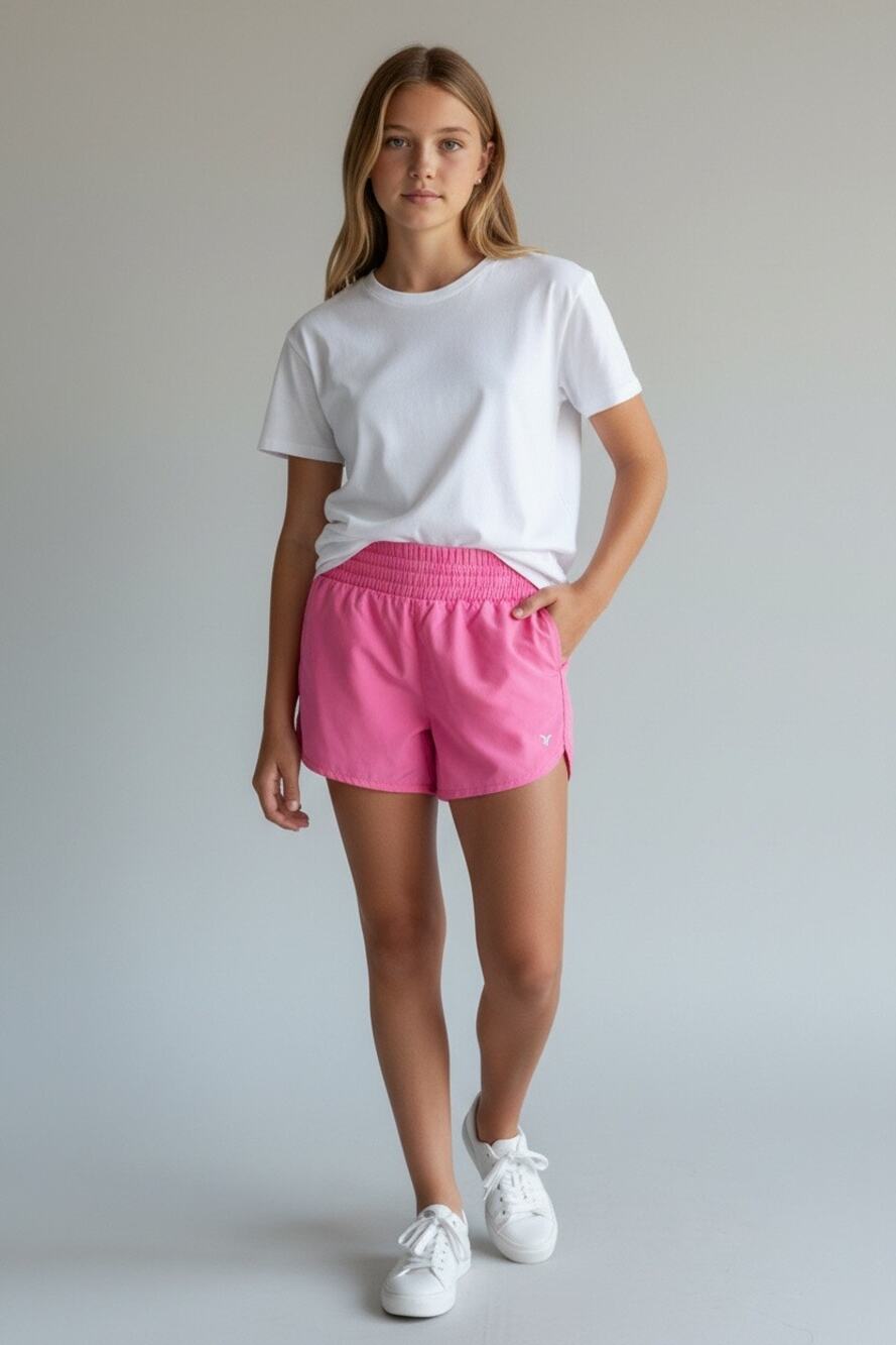 Old Navy Active Girls Running Shorts Size L 10-12 Pink Go-Dry Athletic Workout
